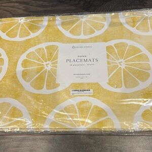 Paper Lemon Placements set of 25 NWT